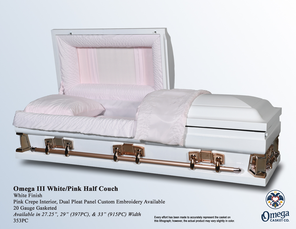 Omega III White Pink Half Couch